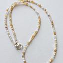 Yellow Opal and Sunflower Sterling Pendant Necklace - The Harvest Necklace