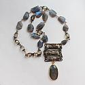 Labradorite and Glass Necklace - The Kate Necklace