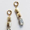 Hamilton Satin Gold and Vintage Cabachons - The Greta Earrings