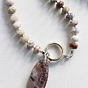 Gobi Agate Pendant Necklace - The Autumn Necklace
