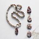 Gobi Agate Pendant Necklace - The Autumn Necklace