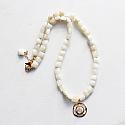 Moonstone Cushion Beads and Gold Pendant Necklace - The Luna Necklace