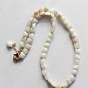 Moonstone Cushion Beads and Gold Pendant Necklace - The Luna Necklace
