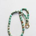 Peruvian Turquoise and Gold Necklace - The Lima Necklace