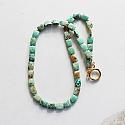 Peruvian Turquoise and Gold Necklace - The Lima Necklace