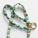 Peruvian Turquoise and Gold Necklace - The Lima Necklace