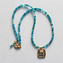 Sky Blue Agate and Blue Topaz Pendant - The Montana Necklace