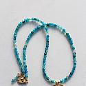 Sky Blue Agate and Blue Topaz Pendant - The Montana Necklace