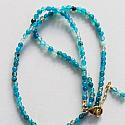 Sky Blue Agate and Blue Topaz Pendant - The Montana Necklace