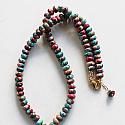 Sea Sediment and Carnelian Pendant Necklace - The Harvest Necklace