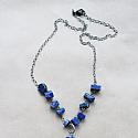 OOAK - Lapis Pendant and Beaded Necklace - The Candace Necklace