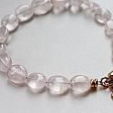 Rose Quartz or Aquamarine Bracelet - The Gemma Bracelet