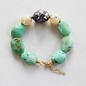 Chunky Chrysoprace, Baroque Pearl and MOP Bracelet - The Perry Bracelet