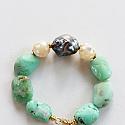 Chunky Chrysoprace, Baroque Pearl and MOP Bracelet - The Perry Bracelet