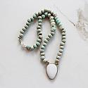 Mixed Glass or Agate Pendant Necklace - The Aubrey Necklace