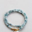 Aquamarine and MOP Heart Bracelet - The Bailey Bracelet