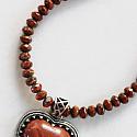 Czech Glass and Sunstone Pendant Necklace - The Yuma Necklace