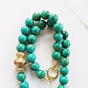 Turquoise or Lime Jade Chunky Statement Necklace - The Lida Necklace