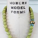 Turquoise or Lime Jade Chunky Statement Necklace - The Lida Necklace