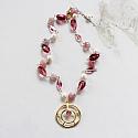 Strawberry Quartz, Fresh Water Pearl & Mixed Glass Necklace - The Priya Necklace