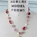 Strawberry Quartz, Fresh Water Pearl & Mixed Glass Necklace - The Priya Necklace