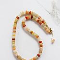 Flower Jade and Carnelian Necklace - The Lizzie Necklace