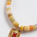 Flower Jade and Carnelian Necklace - The Lizzie Necklace