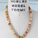 Flower Jade and Carnelian Necklace - The Lizzie Necklace