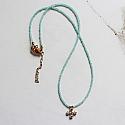 CZ Cross and Gemstone Necklace - The Molly Necklace