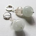 Aquamarine and Golden Rutiliated Quartz Earrings - The Laurie Earrings