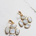Moonstone Flower Statement Earrings - The Genevieve Earrings