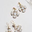 Moonstone Flower Statement Earrings - The Genevieve Earrings