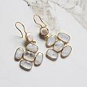 Moonstone Flower Statement Earrings - The Genevieve Earrings