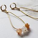Flower Jade Hoop Dangle Earrings - The Lizzie Earrings