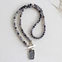 Iolite and Druzy Necklace - The Pacific Necklace