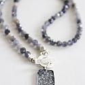Iolite and Druzy Necklace - The Pacific Necklace