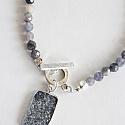 Iolite and Druzy Necklace - The Pacific Necklace