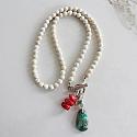 Riverstone, Turquoise, and Coral Necklace - The Cape Verde Necklace