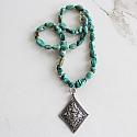 Turquoise and Sterling Silver Pendant - The Sonora Necklace
