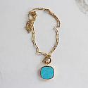 Turquoise Paperclip Necklace - The Santa Fe Necklace