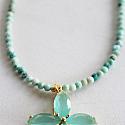 Amazonite and Chalcedony Necklace - The Caicos Necklace