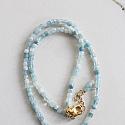 Turquoise, Agate, Aqumarine, or Labradorite Simple CZ Necklace - The Lido Necklace