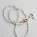 Turquoise, Agate, Aqumarine, or Labradorite Simple CZ Necklace - The Lido Necklace