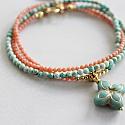 Coral and Amazonite Wrap Bracelet - The Apres Sea Bracelet