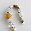 Aqua Chalcedony, Aquamarine, Amber, and Assorted Gem Bracelet - The Malibu Bracelet