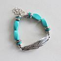 Turquoise and Silver Bracelet - The Willow Bracelet