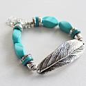 Turquoise and Silver Bracelet - The Willow Bracelet