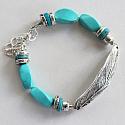 Turquoise and Silver Bracelet - The Willow Bracelet