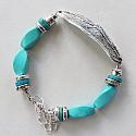 Turquoise and Silver Bracelet - The Willow Bracelet