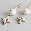 White Agate Drop Earrings - The Jessi Earrings